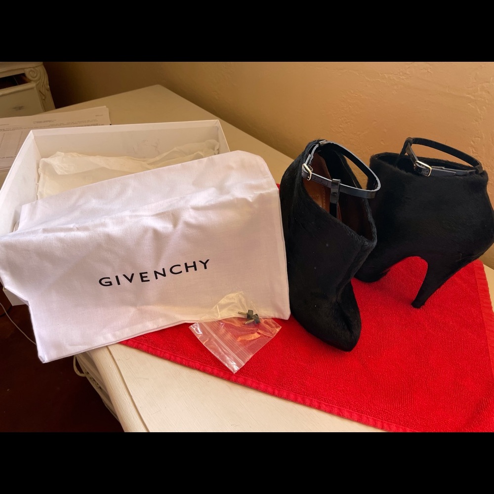 Givenchy pony hair ankle boots